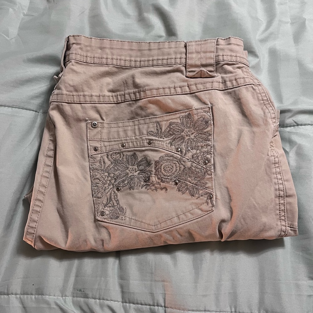 faded glory women's plus stretch flair cargo pants